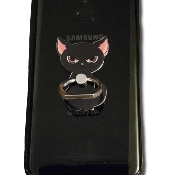 BLACK CAT ACRYLIC/METAL PHONE RING & STANDS UNIVERSAL. LILO & STITCH 1. - Picture 4 of 4